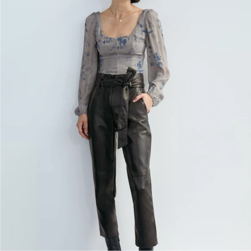 Aritzia | Wilfred High Tied Vegan Leather Pants